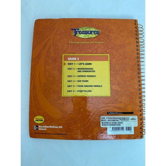 Macmillan/McGraw Hill Treasures Grade 3 Unit 1 Teacher's Edition (A Reading/... - Picture 5 of 8